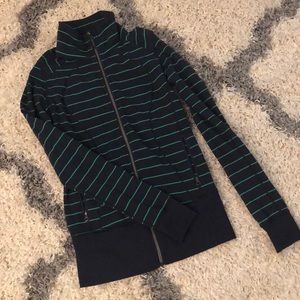 Striped lululemon zip up jacket